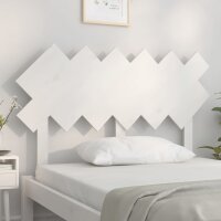 vidaXL Bett-Kopfteil Wei&szlig; 122,5x3x80,5 cm Massivholz Kiefer