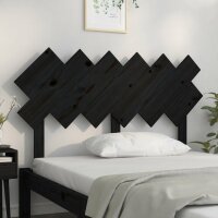 vidaXL Bett-Kopfteil Schwarz 132x3x81 cm Massivholz Kiefer