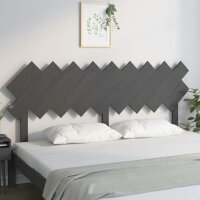 vidaXL Bett-Kopfteil Grau 178x3x80,5 cm Massivholz Kiefer