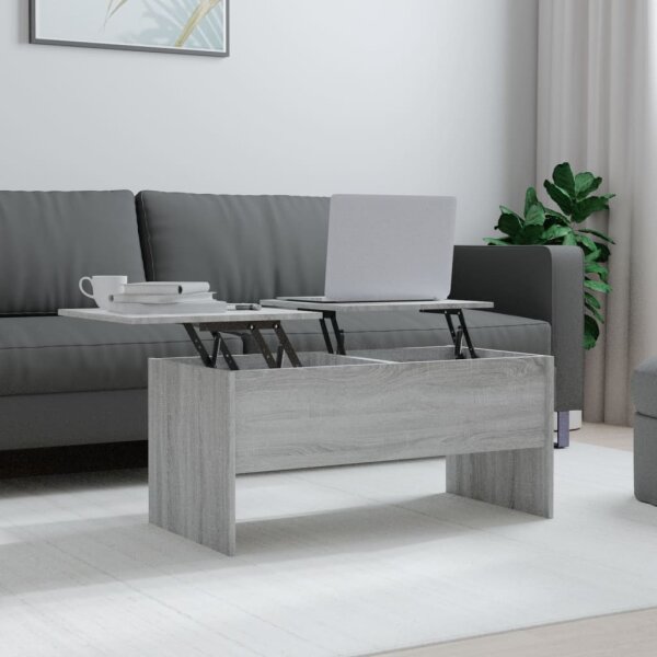 vidaXL Couchtisch Grau Sonoma 102x50,5x46,5 cm Holzwerkstoff