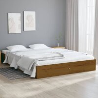 vidaXL Massivholzbett Honigbraun 120x190 cm 4FT Small Double