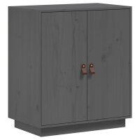 vidaXL Sideboard Grau 65,5x40x75 cm Massivholz Kiefer