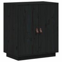 vidaXL Sideboard Schwarz 65,5x40x75 cm Massivholz Kiefer