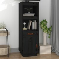 vidaXL Highboard Schwarz 34x40x108,5 cm Massivholz Kiefer