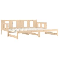 vidaXL Tagesbett Ausziehbar Massivholz Kiefer 2x(90x200) cm