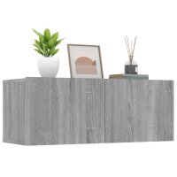 vidaXL TV-Schr&auml;nke 2 Stk. Grau Sonoma 80x30x30 cm Holzwerkstoff