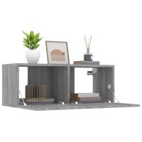 vidaXL TV-Schr&auml;nke 2 Stk. Grau Sonoma 80x30x30 cm Holzwerkstoff