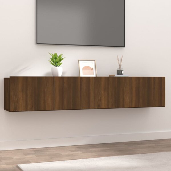 vidaXL TV-Schr&auml;nke 2 Stk. Braun Eichen-Optik 80x30x30 cm Holzwerkstoff