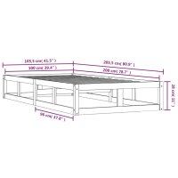 vidaXL Massivholzbett Wei&szlig; 100x200 cm