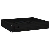 vidaXL Hundebett Schwarz 51,5x44x9 cm Massivholz Kiefer