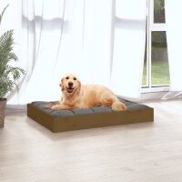 vidaXL Hundebett Honigbraun 71,5x54x9 cm Massivholz Kiefer