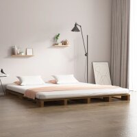 vidaXL Palettenbett Honigbraun 120x190 Massivholz Kiefer Small Double