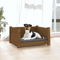 vidaXL Hundebett Honigbraun 55,5x45,5x28 cm Massivholz Kiefer