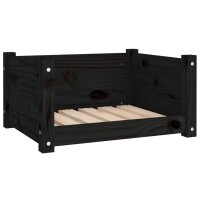 vidaXL Hundebett Schwarz 55,5x45,5x28 cm Massivholz Kiefer