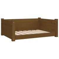 vidaXL Hundebett Honigbraun 75,5x55,5x28 cm Massivholz Kiefer