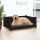 vidaXL Hundebett Schwarz 75,5x55,5x28 cm Massivholz Kiefer