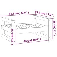 vidaXL Hundebett Wei&szlig; 55,5x45,5x28 cm Massivholz Kiefer