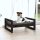 vidaXL Hundebett Schwarz 55,5x45,5x28 cm Massivholz Kiefer