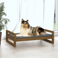 vidaXL Hundebett Honigbraun 95,5x65,5x28 cm Massivholz Kiefer