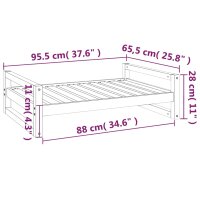 vidaXL Hundebett Honigbraun 95,5x65,5x28 cm Massivholz Kiefer