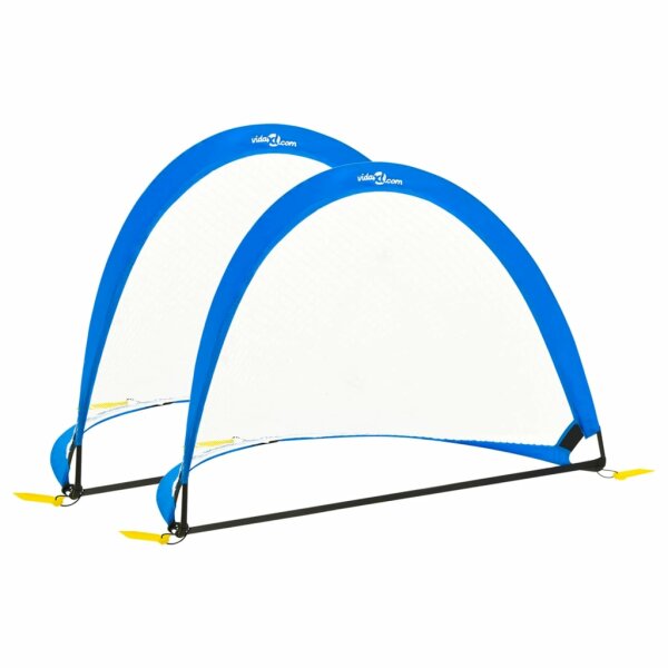 vidaXL Kinder Fu&szlig;balltore 2 Stk. Aufbewahrungstasche 183x117,5x120,5cm