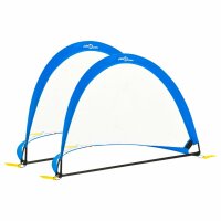 vidaXL Kinder Fu&szlig;balltore 2 Stk. Aufbewahrungstasche 183x117,5x120,5cm