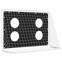 vidaXL Fu&szlig;balltor mit Torwand Stahl 184x61x122 cm