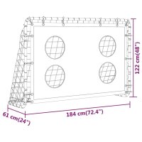 vidaXL Fu&szlig;balltor mit Torwand Stahl 184x61x122 cm