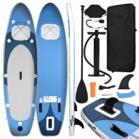 vidaXL SUP-Board-Set Aufblasbar Marineblau 300x76x10 cm