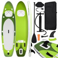 vidaXL SUP-Board-Set Aufblasbar Grün 330x76x10 cm