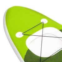 vidaXL SUP-Board-Set Aufblasbar Gr&uuml;n 330x76x10 cm