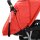 vidaXL Tandem-Kinderwagen Stahl Rot und Schwarz