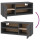 vidaXL Wandschrank Grau 80x30x30 cm Massivholz Kiefer
