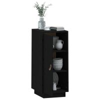 vidaXL Sideboard Schwarz 34x40x75 cm Massivholz Kiefer