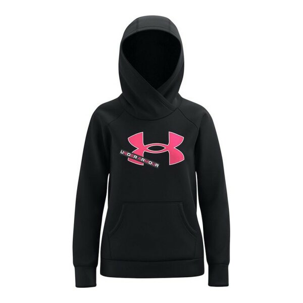 Sweatshirt mit Kapuze f&uuml;r M&auml;dchen Under Armour Fleece Logo Schwarz