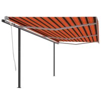 vidaXL Gelenkarmmarkise Automatisch mit Pfosten 6x3,5 m...