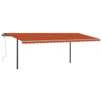 vidaXL Gelenkarmmarkise Automatisch mit Pfosten 6x3,5 m...
