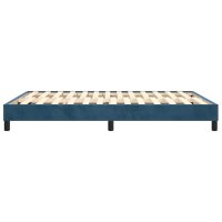 WOWONA Boxspringbett Dunkelblau 140x190 cm Samt