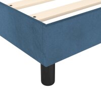 WOWONA Boxspringbett Dunkelblau 140x190 cm Samt