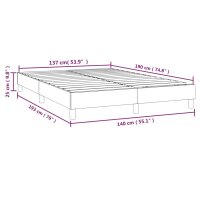 WOWONA Boxspringbett Dunkelblau 140x190 cm Samt