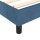 WOWONA Boxspringbett Dunkelblau 140x190 cm Samt