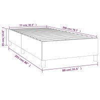 vidaXL Boxspringbett Dunkelbraun 80x200 cm Stoff