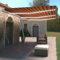 vidaXL Gelenkarmmarkise Einziehbar mit LED 600x350 cm...