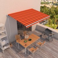 vidaXL Gelenkarmmarkise Automatisch 450x350 cm Orange und...