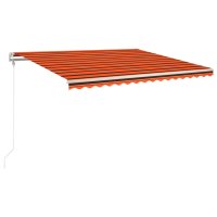 vidaXL Gelenkarmmarkise Automatisch 450x350 cm Orange und...
