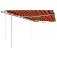 vidaXL Gelenkarmmarkise Automatisch mit Pfosten 4,5x3,5 m...