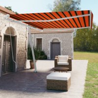 vidaXL Standmarkise Einziehbar Handbetrieben 450x350 cm...