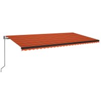 vidaXL Gelenkarmmarkise Automatisch 600x350 cm Orange und...