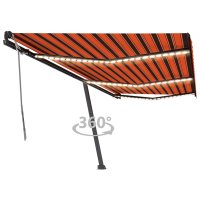 vidaXL Gelenkarmmarkise Einziehbar mit LED 600x350 cm...