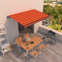 vidaXL Gelenkarmmarkise Automatisch 450x350 cm Orange und...